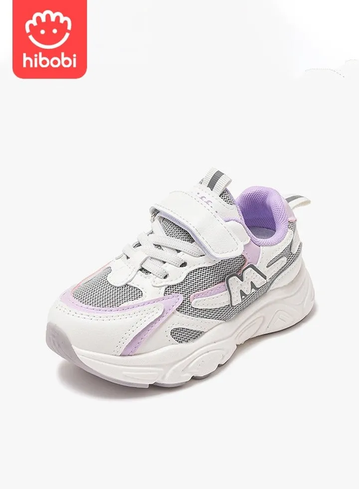 Children's sneakers with increased Velcro breathable mesh casual sneakers for girls - Purple