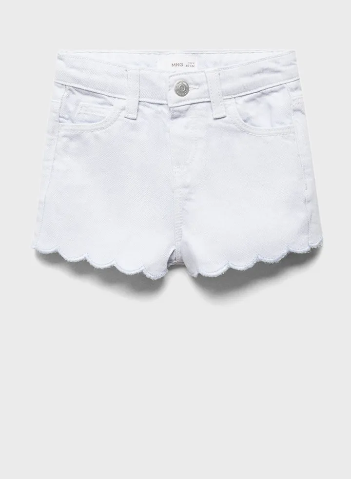 Kids Wavy Hem Shorts