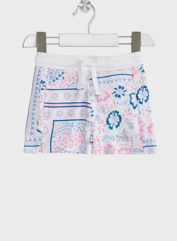 Kids Flowers Print Shorts