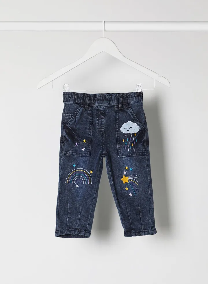 Fashionable Casual Jeans Dark Blue