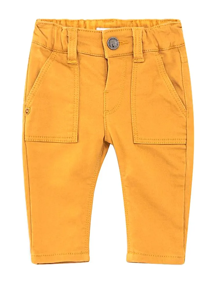 Long Pocket Detailed Jeans Yellow
