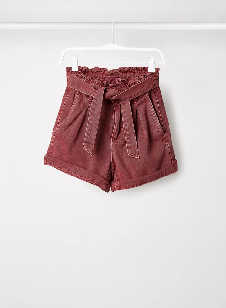 Kids Tie-Up Short Earth Red