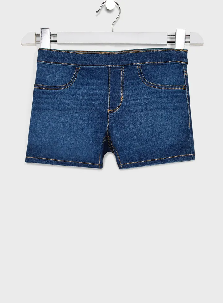 Kids Mid Wash Denim Shorts
