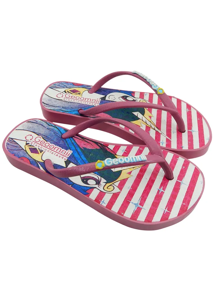 Hanny Printed Slip On Slipper Pink