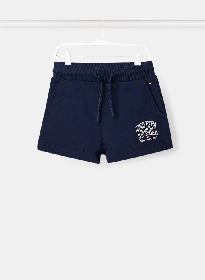 Girls Organic Cotton Varsity Shorts