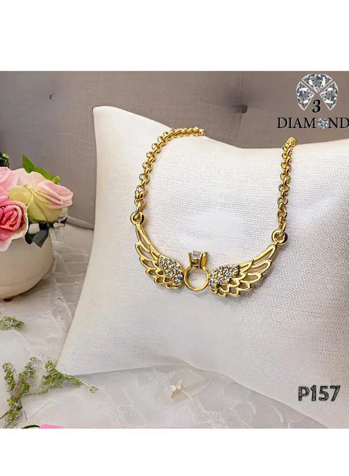 Wing Shape Necklace for Women, Gold Plated – High-Quality, Elegant Gold Tone, Perfect Gift
