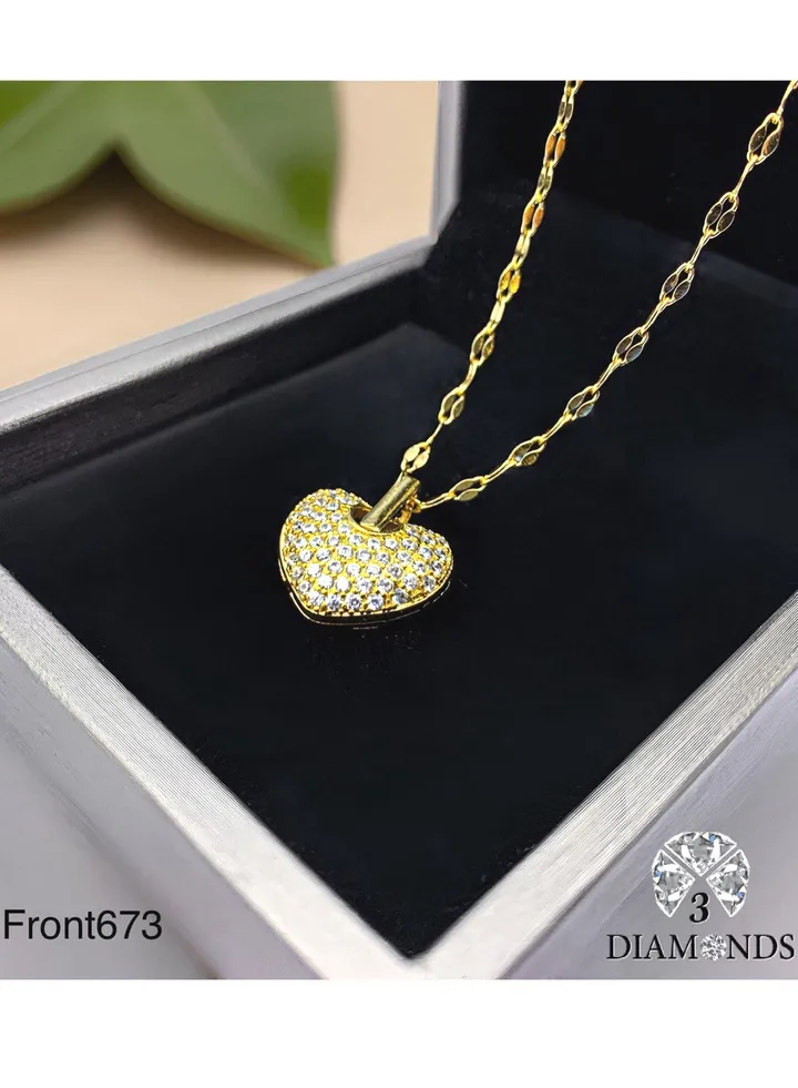 Heart Shape Necklace for Women, Gold Plated – High-Quality, Elegant Design, Perfect Gift for Special Occasions