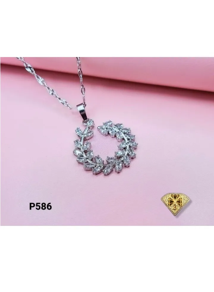 Pendant Necklace For Women Platinum Plated-silver