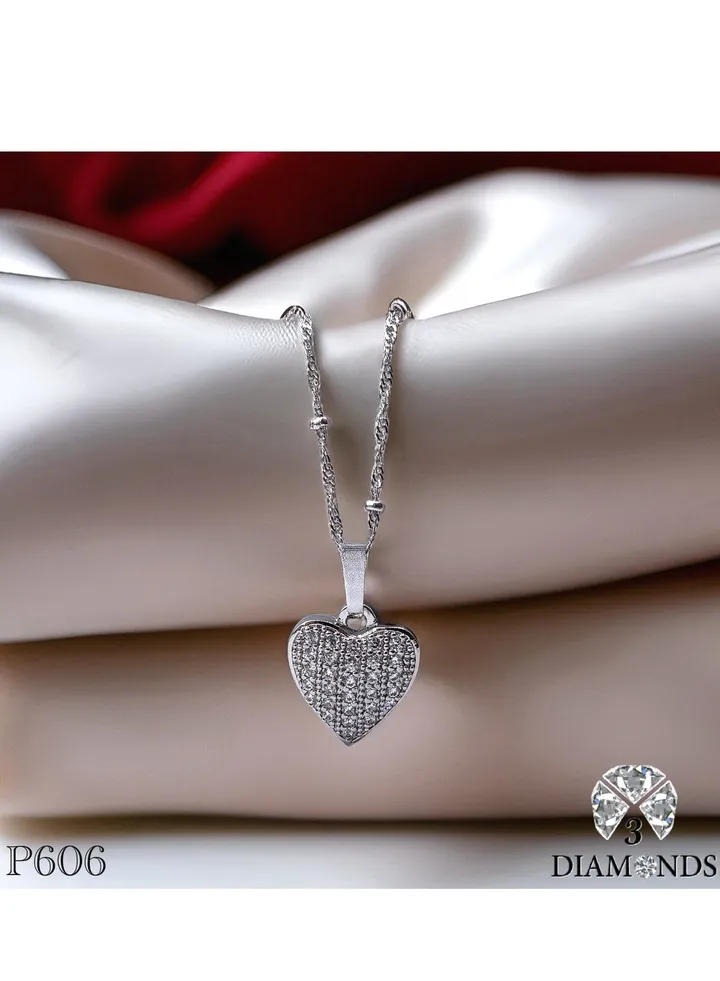 Premium High-Quality platinum-platedWomen's Necklace Heart