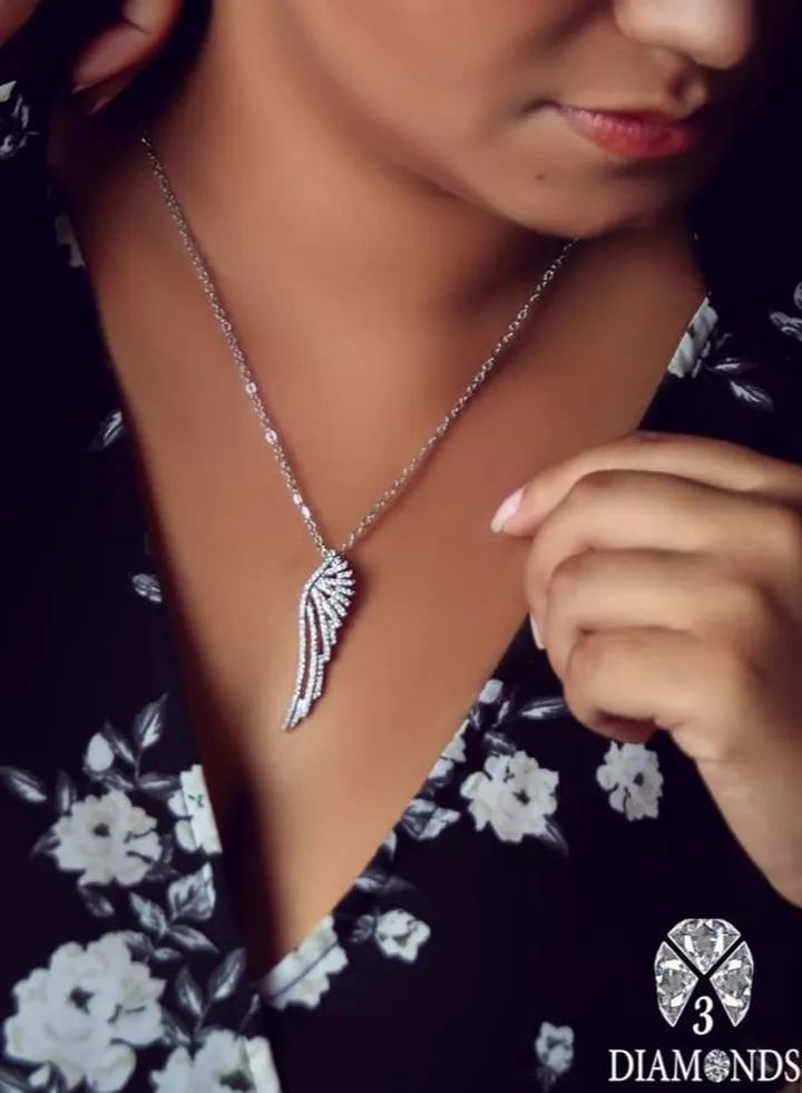 Premium High-Quality platinum-plated Women's Necklace Wing