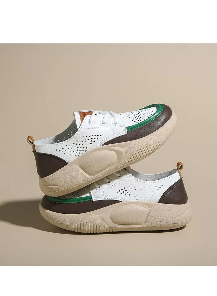 Spring New Breathable Heightening Sneakers Student Fashion Thick Soled Daddy Shoes Female Leisure Running Shoes