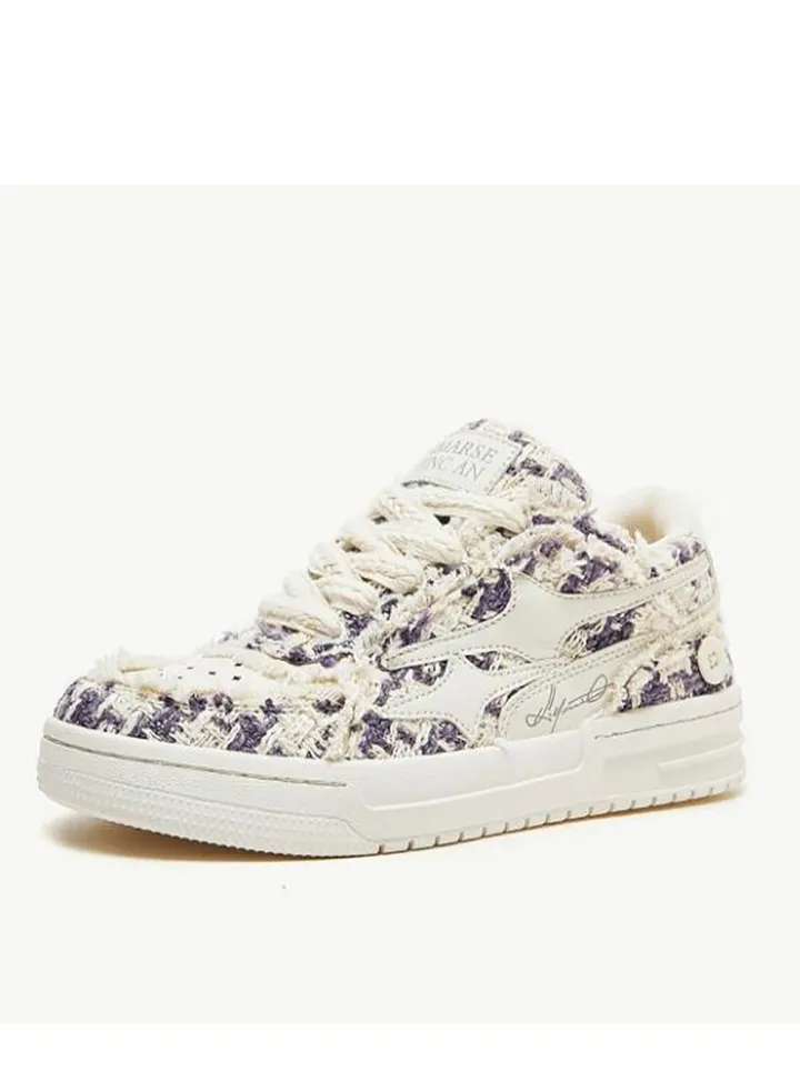 Summer Breathable Open Tide Shoes, Thick Soles Raising Canvas Skateboard Shoes, Small Incense Wind Couple Shoes