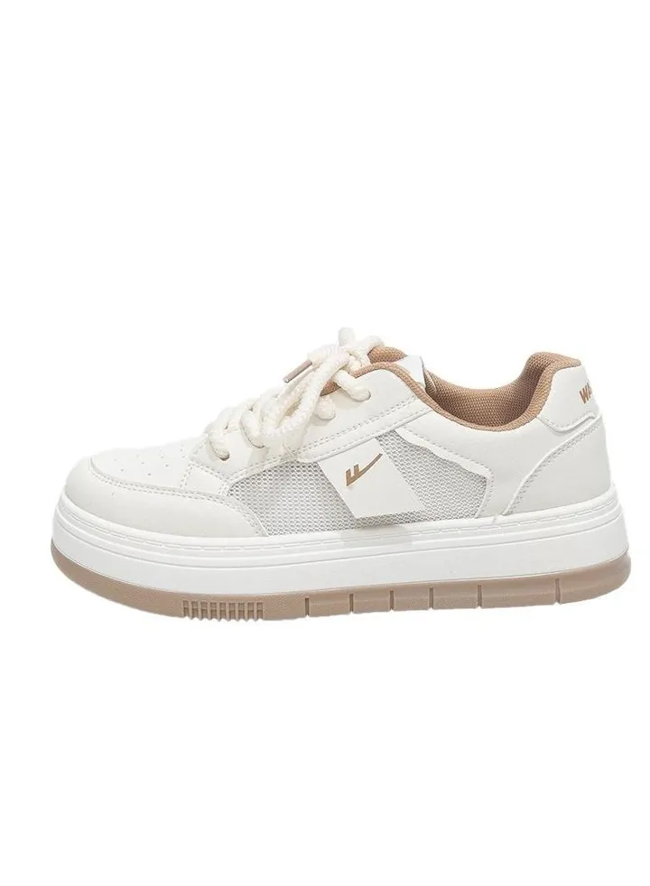 New Mesh Shoes Thick Sole Breathable Casual Flat Shoes