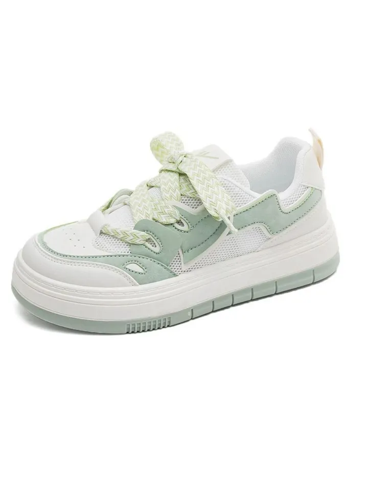 New Mesh Shoes Thick Sole Breathable Casual Flat Shoes