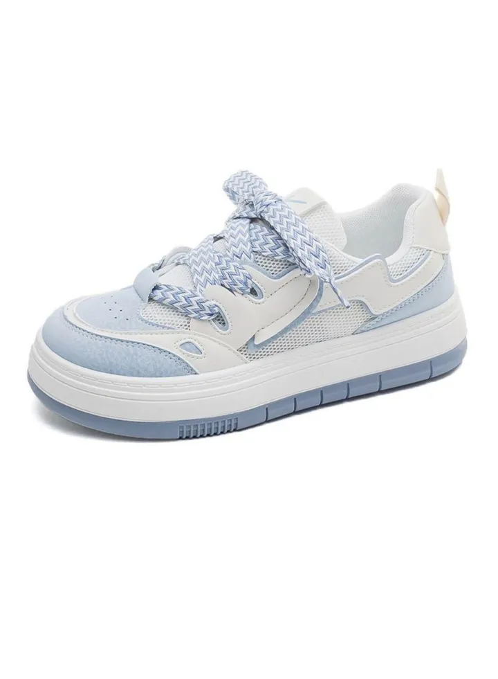 New Mesh Shoes Thick Sole Breathable Casual Flat Shoes