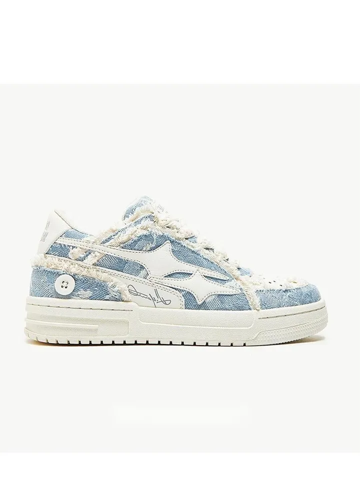 Summer Breathable Open Tide Shoes Thick Soles Raising Canvas Skateboard Shoes Small Incense Wind Couple Shoes