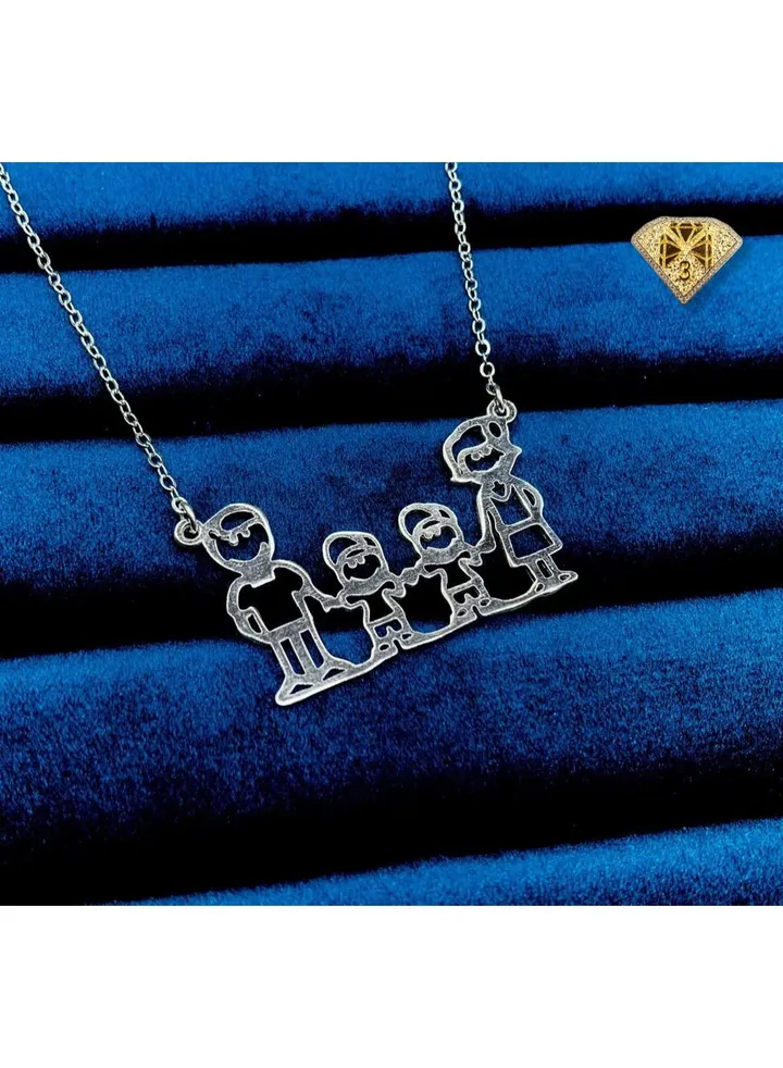 Pendant Necklace For Women Platinum Plated (FAMILY)