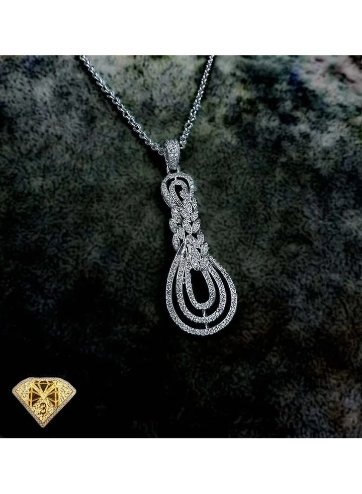Pendant Necklace For Women Platinum Plated-silver