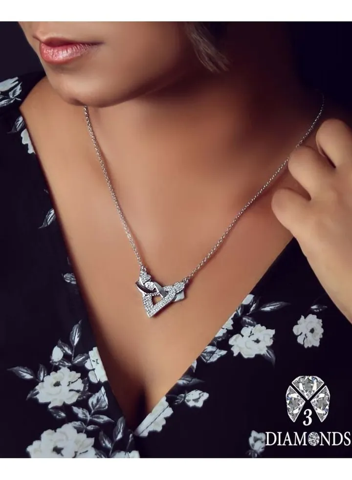 Pendant Necklace For Women Platinum Plated-silver