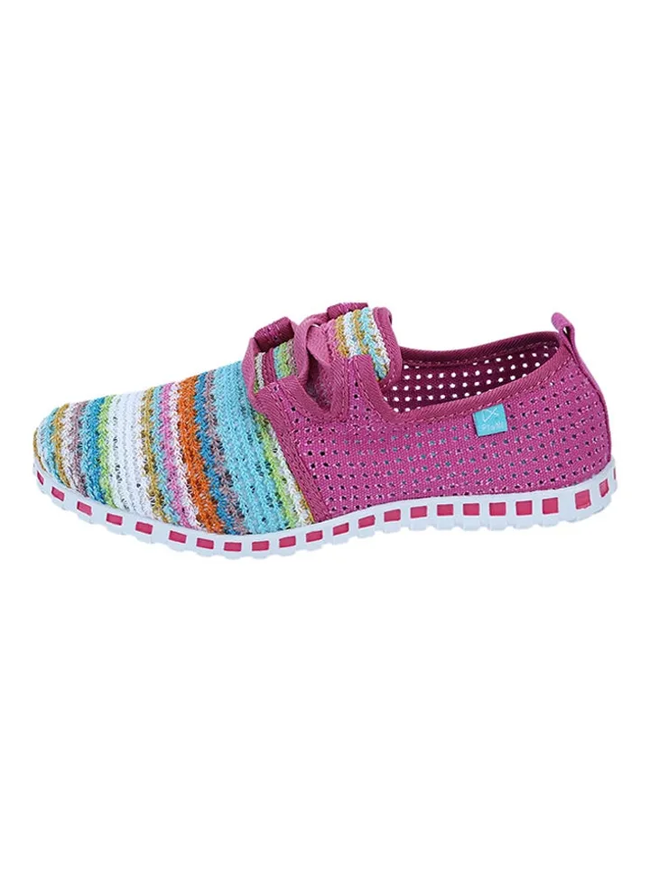 Lace Up Flat Comfort Shoe Multicolour