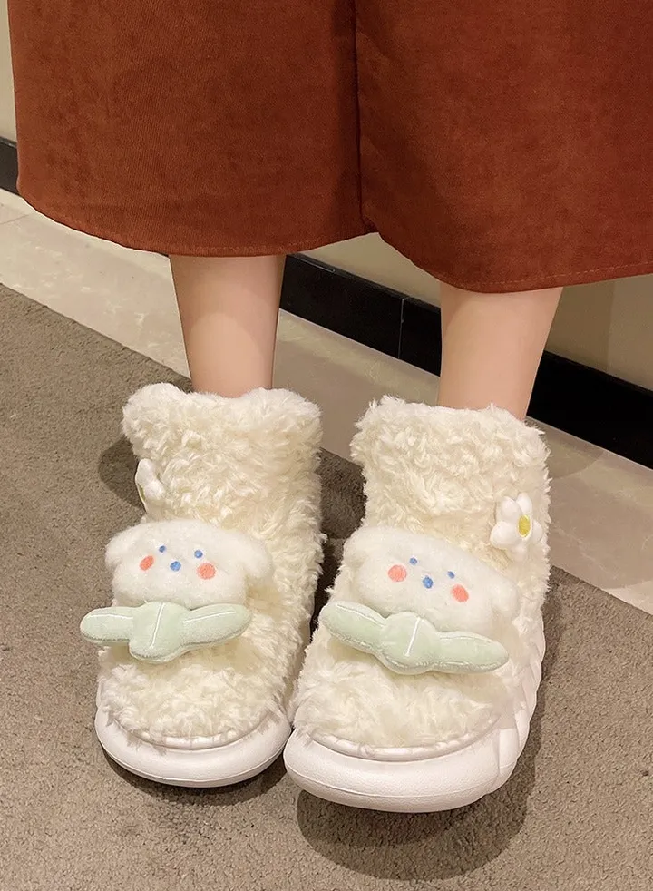 Soft Sole Anti Slip Warm Winter Snow Boots White