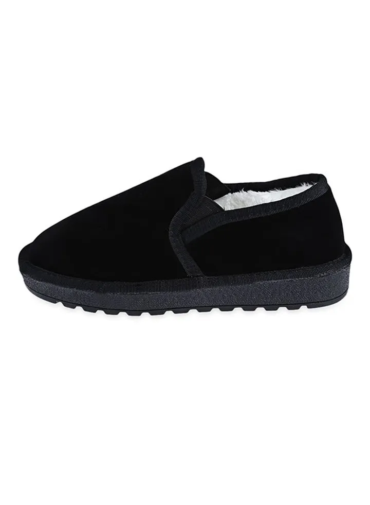 Warm Cotton Padded Comfort Shoe Black
