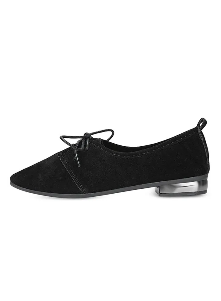 Pointed Toe Lace-up Shoe Black