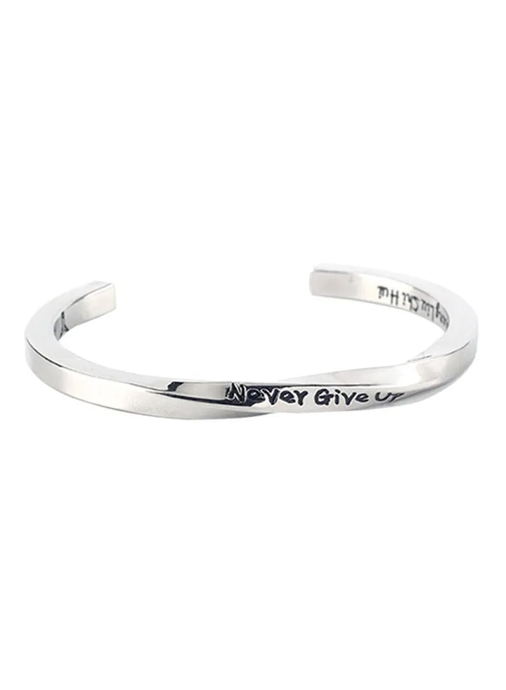 Spiral Letters Cuff Bracelet