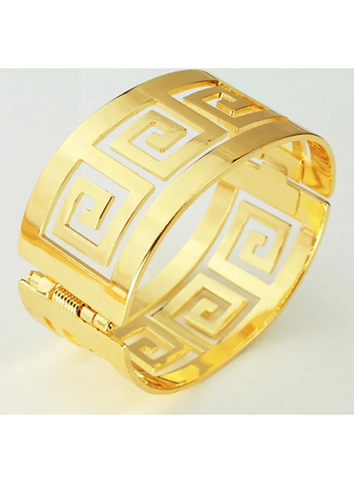 G Letter Heavy Cuff Bracelet