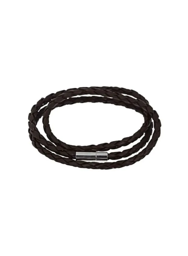 Leather Wrap Clasp Cuff