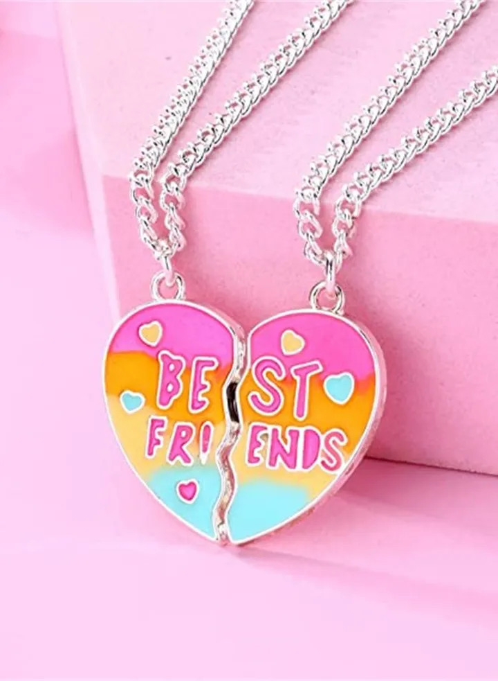 Heart BFF Necklace Friendship Necklaces Best Friends Forever Mermaid Tail Pendant Friendship Gifts for Girls Women