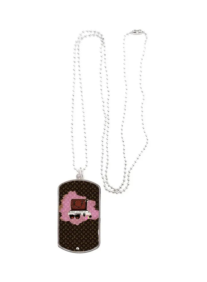 Hand Bag Printed Pendant Necklace