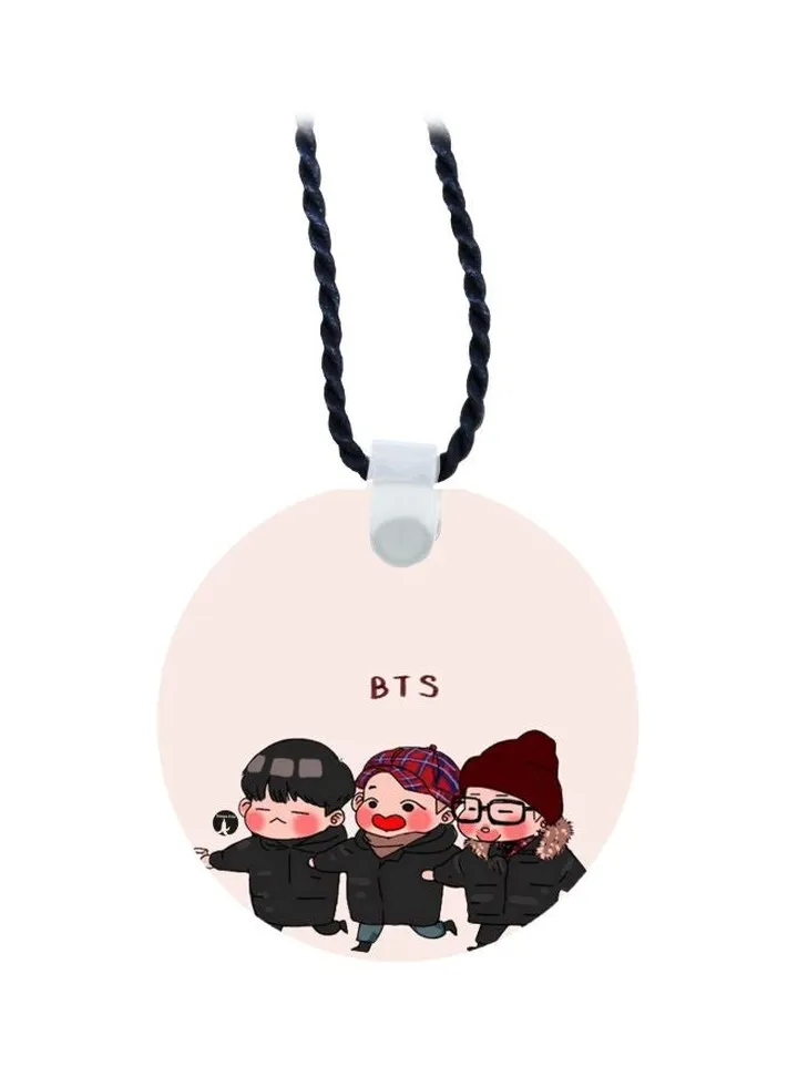 BTS Cartoon Printed Pendant Necklace