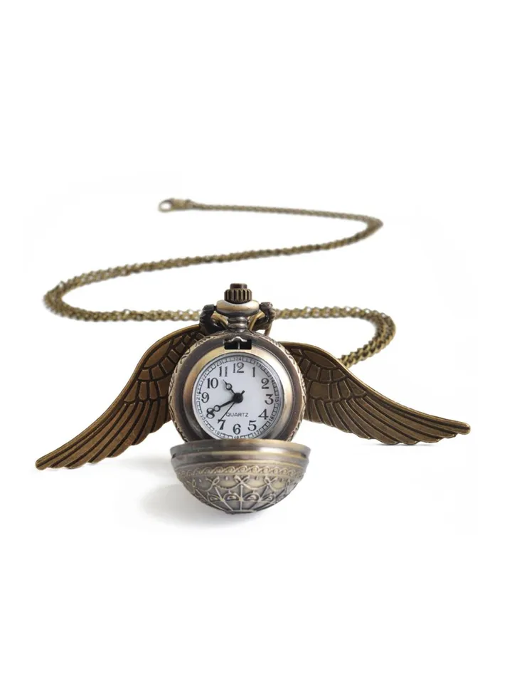 Harry Potter Wings Pocket Watch Casual Necklace Pocket Watch