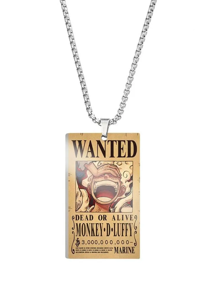One Piece Monkey D. Luffy Printed Pendant Necklace