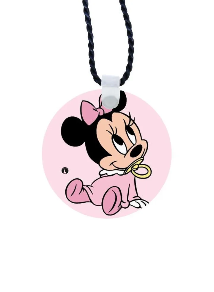 Micky Mouse Printed Pendant Necklace