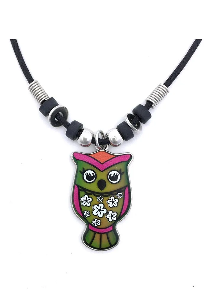 Owl Mood Pendant Necklace