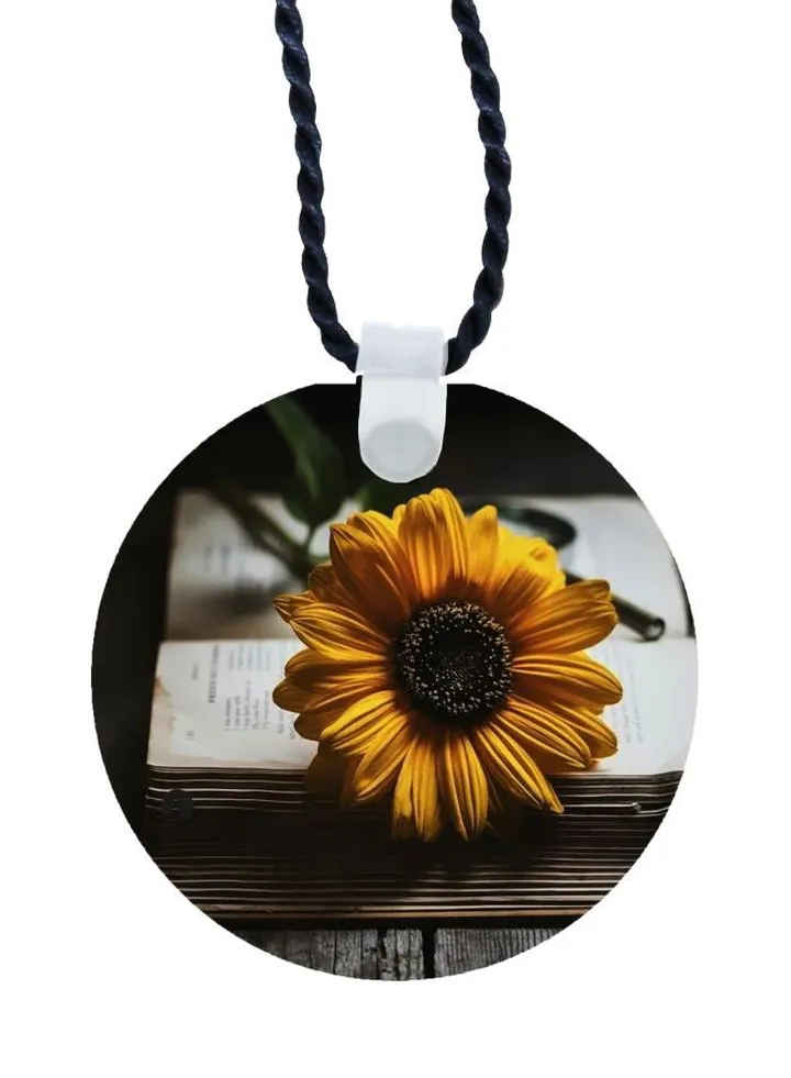 Sunflower Printed Pendant Neclace