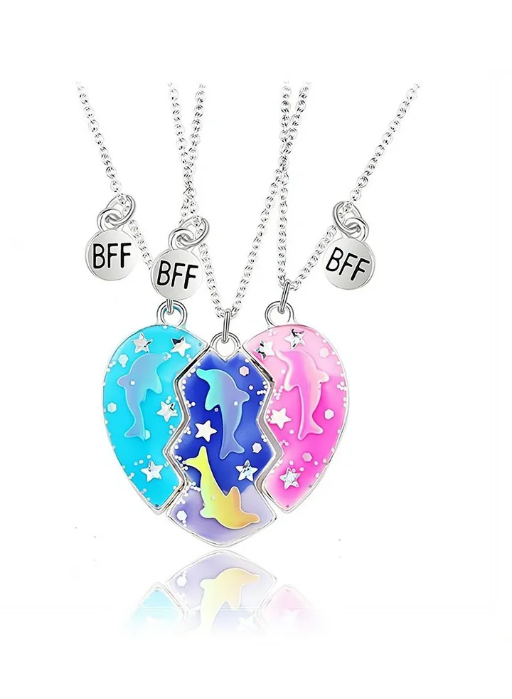 Best Friend Necklace Half Heart Pendant Friendship Necklace BFF Necklace for Heart Necklace Sister Necklace Set Jewelry Birthday Gift for friend