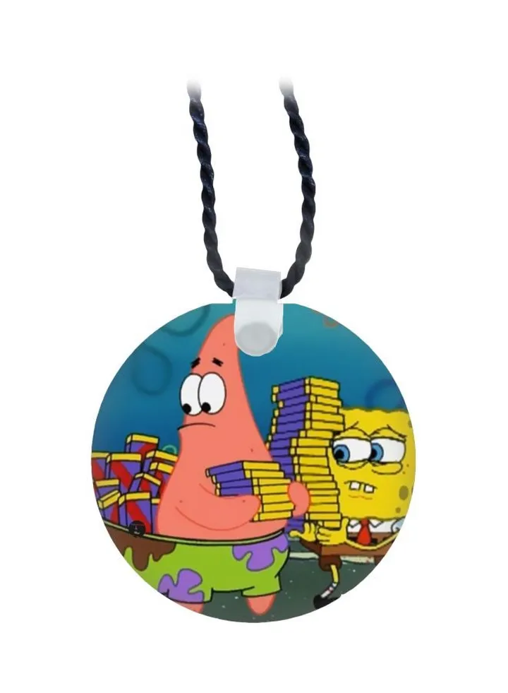 Sponge Bob Printed Pendant Necklace