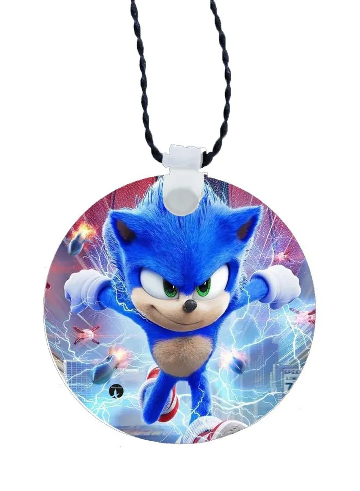 Sonic Printed Pendant Necklace