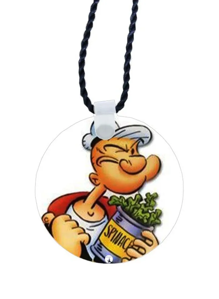 Popeye The Sailor Man Printed Pendant Necklace
