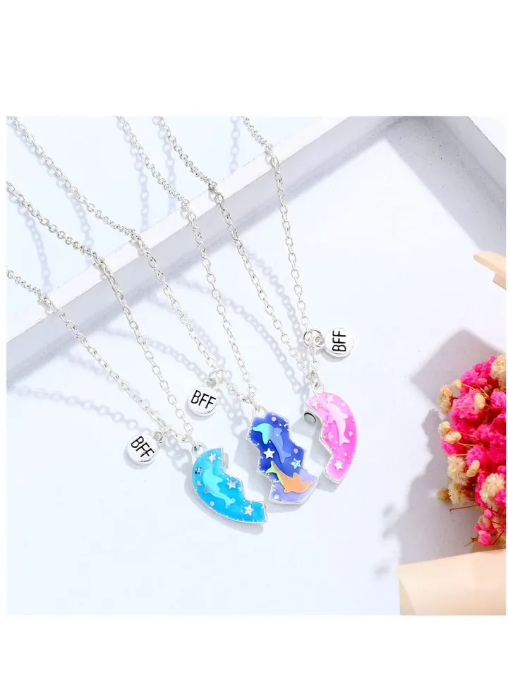 Best Friend Necklace Half Heart Pendant Friendship Necklace BFF Necklace for Valentine Heart Necklace Sister Necklace Set Jewelry Birthday Gift for friend