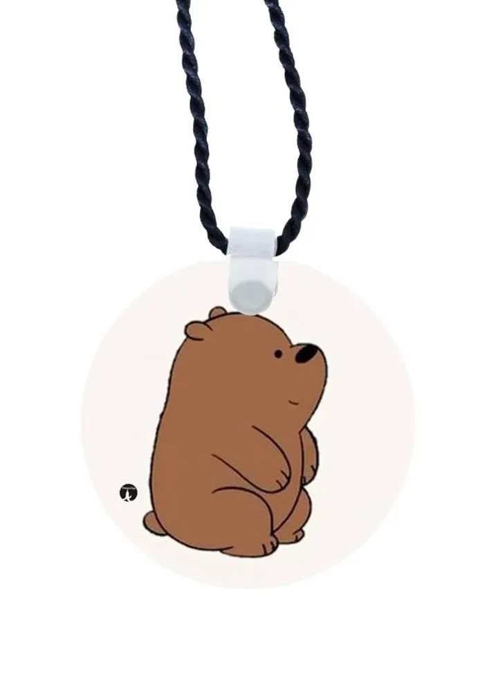 Cartoon Bear Printed Pendant Necklace