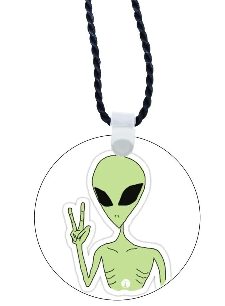 Anime Alien Printed Pendant Necklace