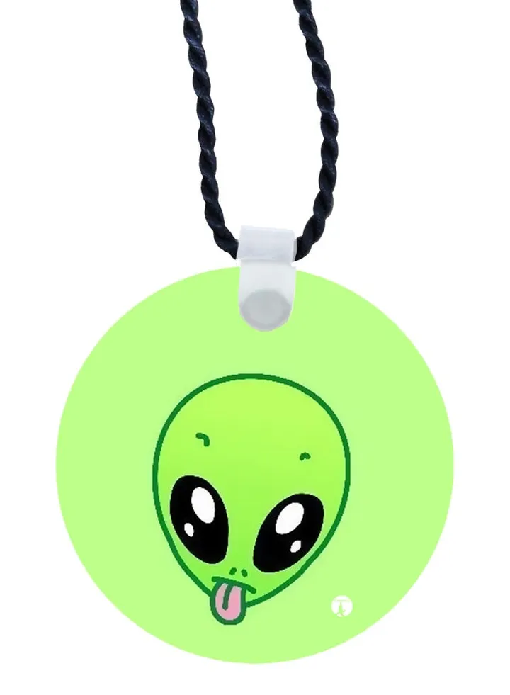 Alien Printed Pendant Necklace