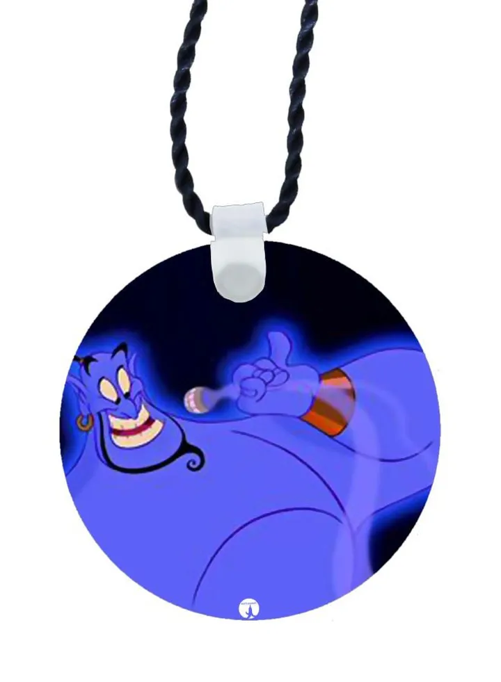Aladdin Genie Cartoon Printed Pendant Necklace