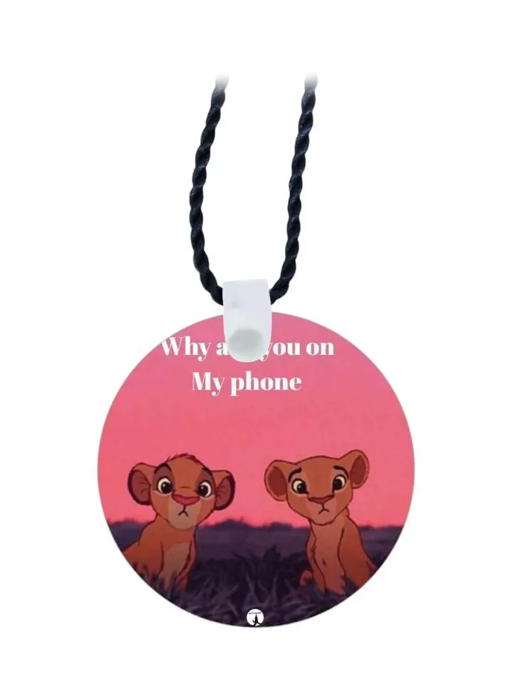 Simba Printed Pendant Necklace