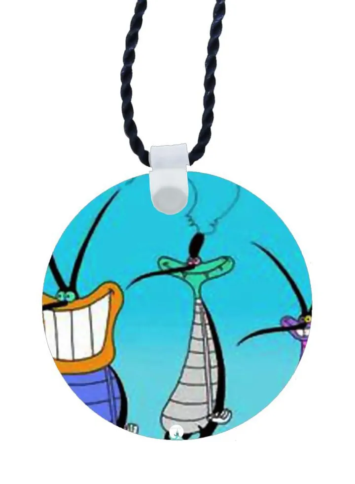Oggy Printed Pendant Necklace
