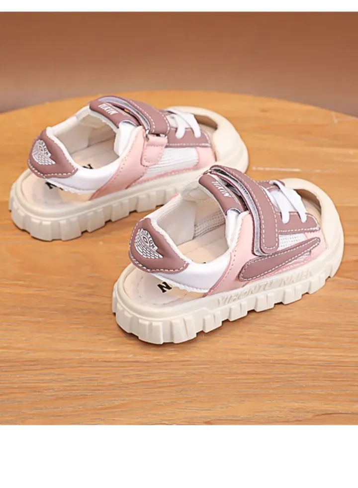 Children Show Their Toes Shoes Pink